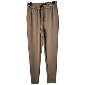 Tribal Jeans Joggers Women Small Tan Brown Elastic‎ Waist Drawstring Sweat Pants